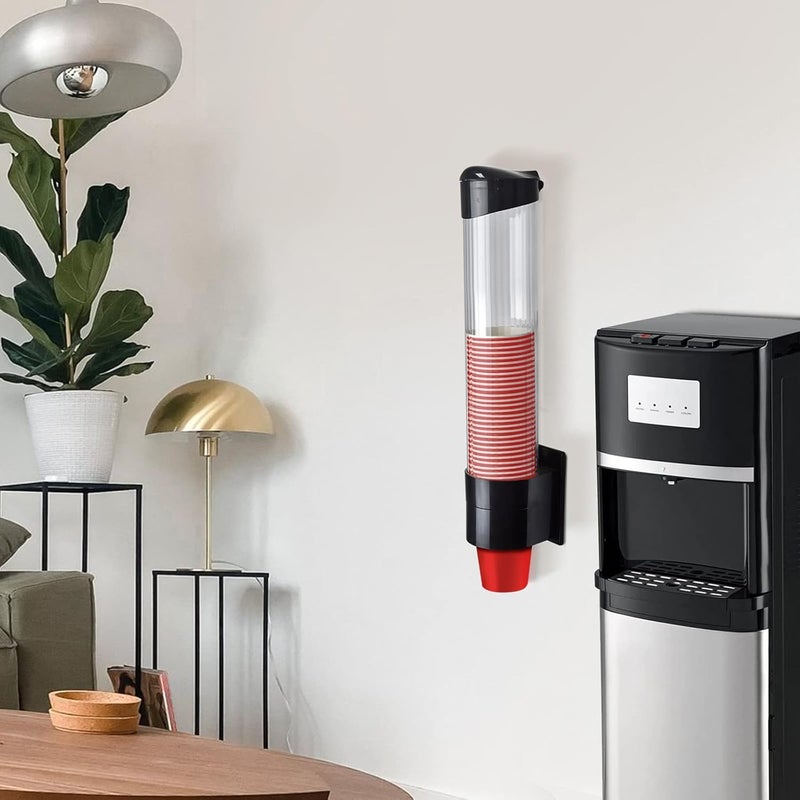 Pull-out wall-mounted Cup extractor (large black) Home Office hospital General paste/punch double installation - Image 5