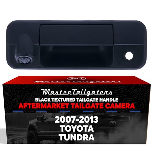 Master Tailgaters Black Tailgate Handle with Backup Camera Replacement for Toyota Tundra (2007-2013) | IP68 Waterproof | Parking Grid Lines Available | Easy to Install - Image 1
