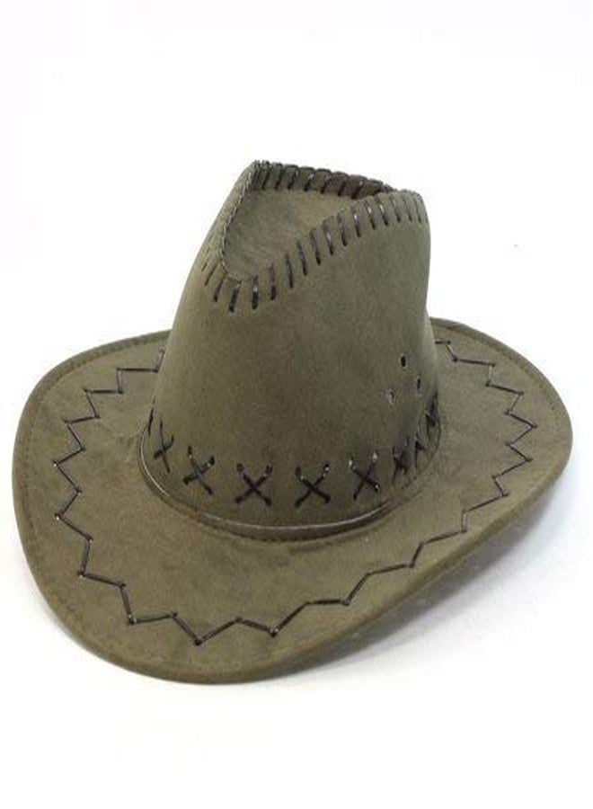 V3E قبعة رعاة البقر V3E للأولاد والبنات (أخضر) - Image 1