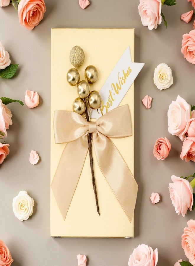 Rodvanvo 20PCS Champagne Gold Gift Box Bow Tree Fruit Decorative Candy Box Birthday, Wedding Party Supplies Square Gift Boxes For Candies (Champagne Gold Large - Image 3