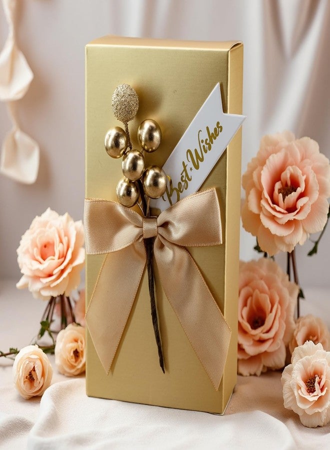 Rodvanvo 20PCS Champagne Gold Gift Box Bow Tree Fruit Decorative Candy Box Birthday, Wedding Party Supplies Square Gift Boxes For Candies (Champagne Gold Large - Image 4
