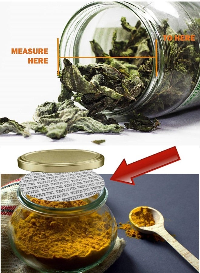 200 Pieces 24mm (0.944'') Pressure Sensitive Seals Foam Lid Liner Protection Safety Jar Cap Gasket for Glass Jar & Plastic Jar Bottles  - Image 4