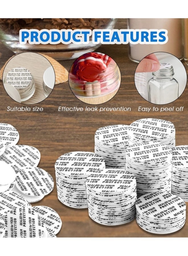 200 Pieces 24mm (0.944'') Pressure Sensitive Seals Foam Lid Liner Protection Safety Jar Cap Gasket for Glass Jar & Plastic Jar Bottles  - Image 5