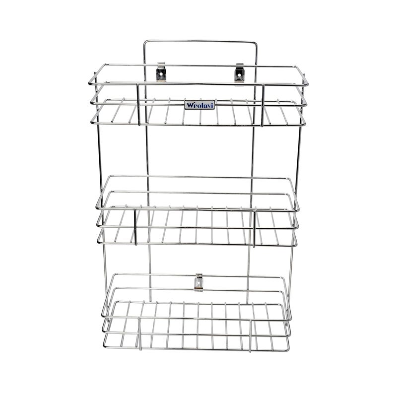 Tinbell Stainless Steel Multipurpose Bathroom Storage Rack Floor Mount Bathroom and Closet Shelves Holder For Store A Bathroom Accessories 3 Shelf - Image 3
