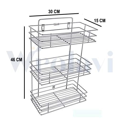 Tinbell Stainless Steel Multipurpose Bathroom Storage Rack Floor Mount Bathroom and Closet Shelves Holder For Store A Bathroom Accessories 3 Shelf - Image 5
