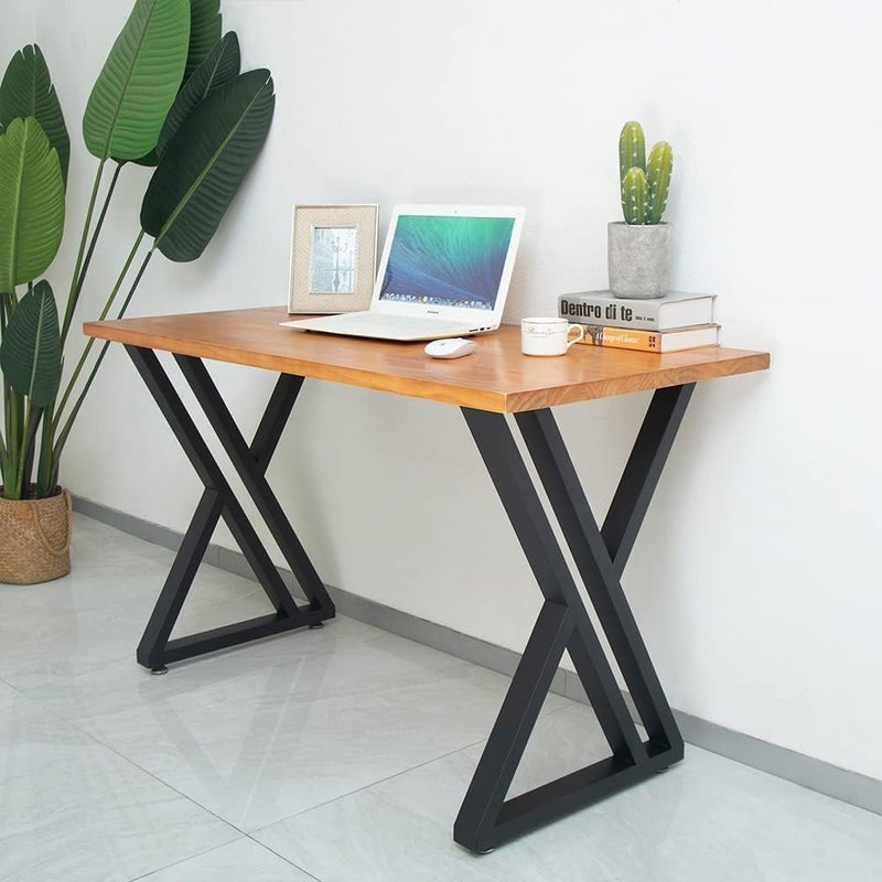 POLUNCA Metal Table Legs 28 InchIndustrial Modern High Coffee Table Legs Black Metal Desk Legs Triangle Shape Bench Chair BaseSet of 228 H x197W - Image 3