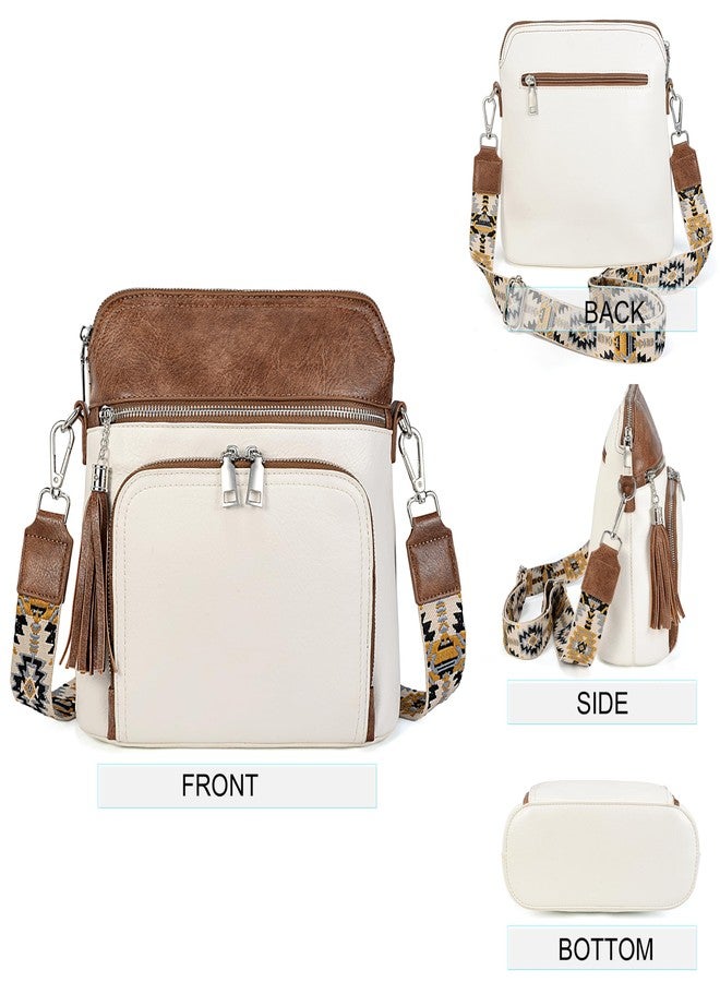 UTO RFID Crossbody Bags for Women Vegan Leather Purses Women's Shoulder Handbags with Tassel Wide Strap - Image 4
