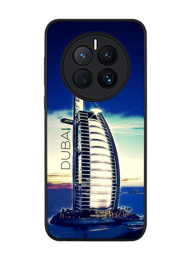 Stylizedd Rugged Black edge case for Huawei Mate 50 Slim fit Soft Case Flexible Rubber Edges Anti Drop TPU Gel Thin Cover - Burj Al Arab - Dubai - Image 1