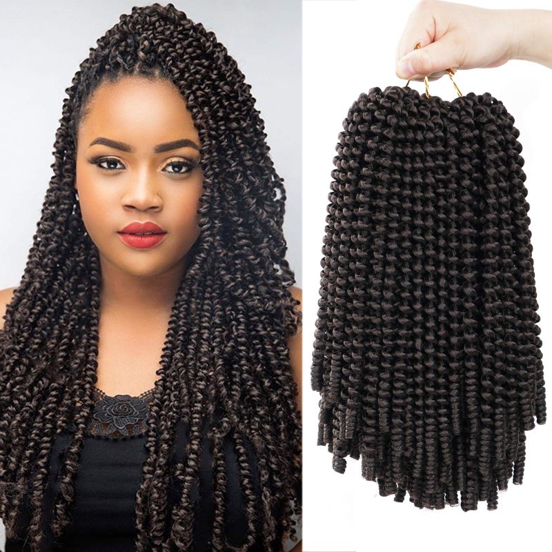 3 Packs 12 Inch Spring Twist Ombre Colors Butterfly locs Crochet Braids Braiding Hair Extensions Low Temperature Fiber 30 Strands 160gPack 12 Inch 4