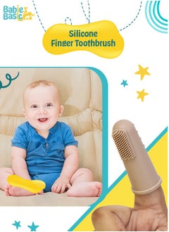 Babies Basic Toothbrush With Travel Case For Babies - Brown Silicone Toothbrush  - Image 2