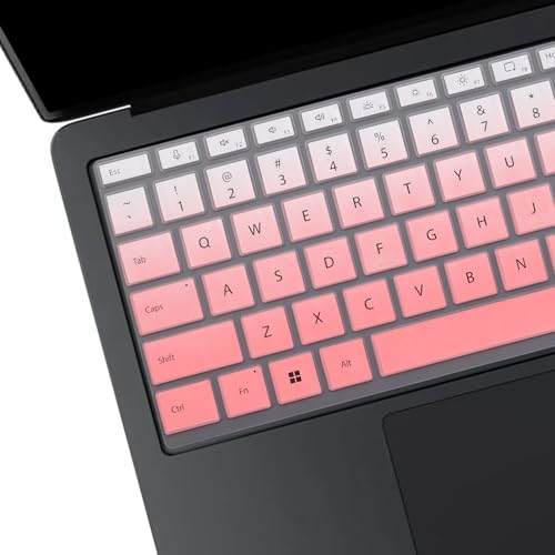 MUBUY-GOL Keyboard Cover for 2025 New Microsoft Surface Laptop 7 13.8 /Surface Laptop 7 15 Inch Laptop, US English Layout Keyboard Cover Skin Protector-OmbrePink - Image 3