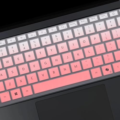 MUBUY-GOL Keyboard Cover for 2025 New Microsoft Surface Laptop 7 13.8 /Surface Laptop 7 15 Inch Laptop, US English Layout Keyboard Cover Skin Protector-OmbrePink - Image 4
