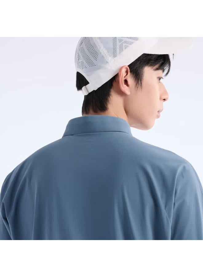 Joeone Men's Short-sleeve Polo Shirt, Moisture-wicking Quick-dry 7a Antibacterial Polo Shirt, Summer High-elasticity Short-sleeve T-shirt For Me - Image 2