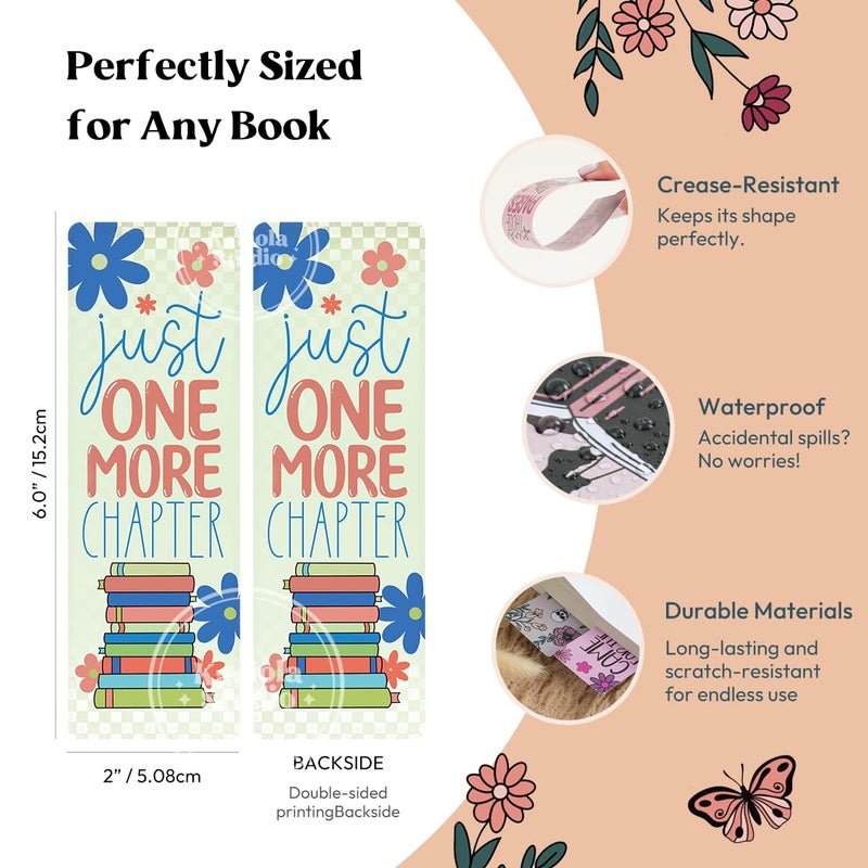Kaciola Studio10 PCS Booklovers Cute Bookmarks, Funny Bookmarks for Women, Double Sided Bookworm Design Book Lovers Gifts,Book Accessories for Women Men Students Teachers Reading - Image 4