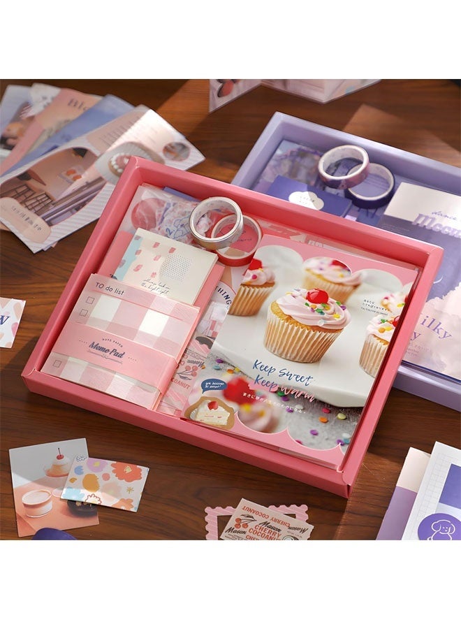 Beauenty Vintage Scrapbook Kit, Journaling Scrapbooking Supplies with A6 Grid Notebook, Aesthetic Paper, Stickers, Washi Tape for DIY Craft ﻿ - Image 2