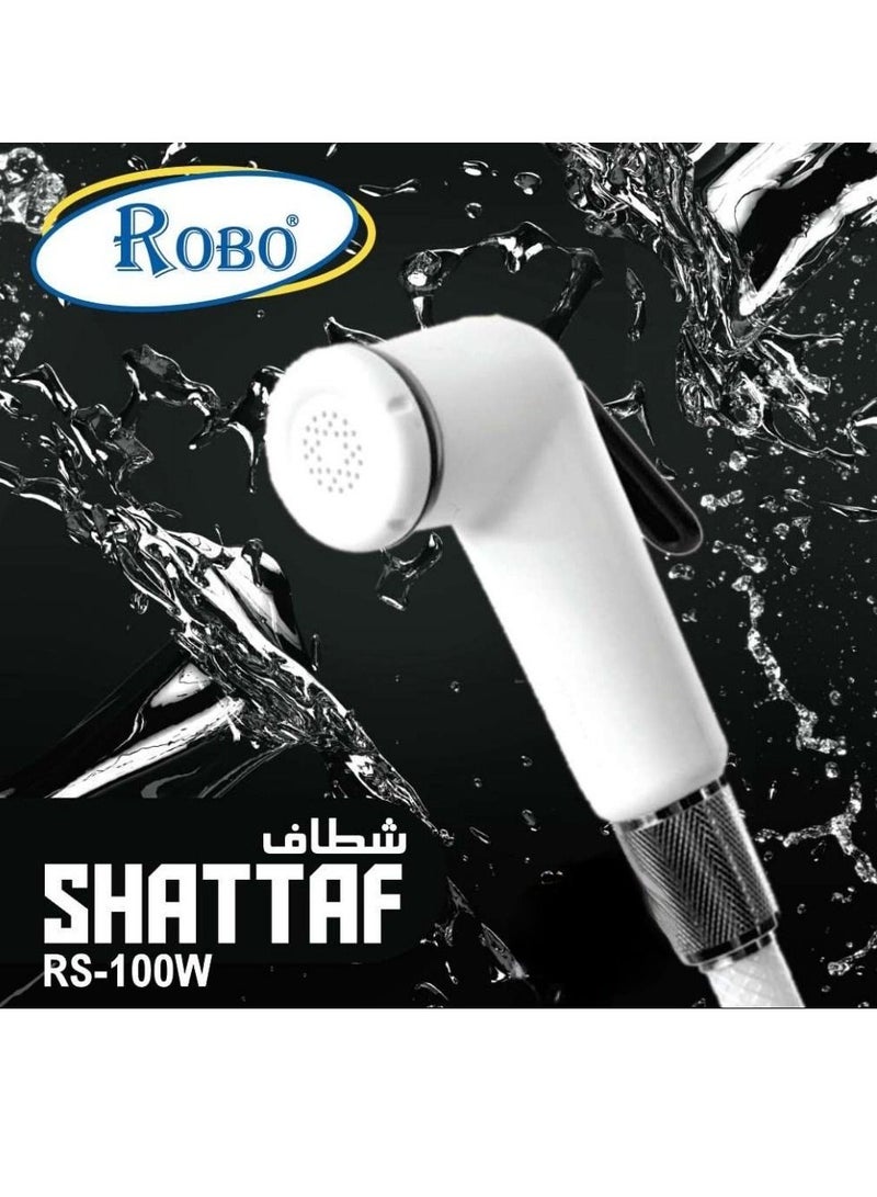 ROBO Shattaf Set with Flexible Hose and Holder - White