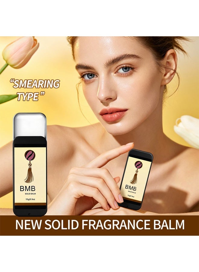 بي أم بي مرهم صلب، عطر صلب محمول طويل الأمد، عطر طبيعي للرجال والنساء 15 جم - Image 2