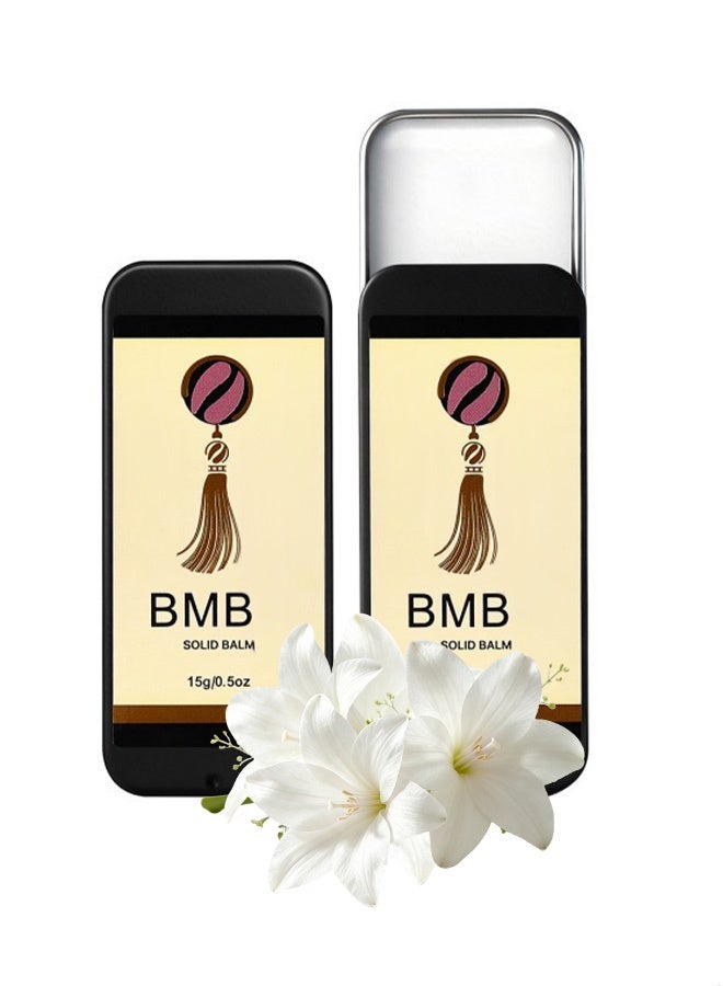 بي أم بي مرهم صلب، عطر صلب محمول طويل الأمد، عطر طبيعي للرجال والنساء 15 جم - Image 1