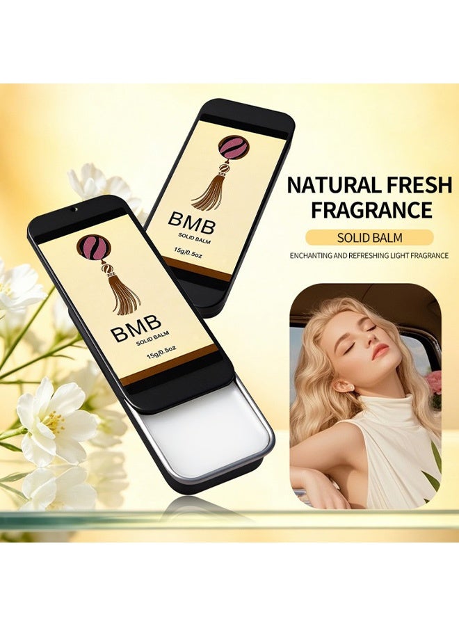 بي أم بي مرهم صلب، عطر صلب محمول طويل الأمد، عطر طبيعي للرجال والنساء 15 جم - Image 4