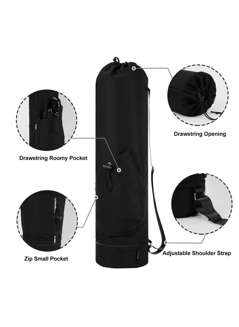SYOSI Yoga Mat Bag, With Water Bottle Pocket and Bottom Wet Pocket, Exercise Yoga Mat Carrier Multi-Functional Storage Bag, Yoga Mat Bag for Men Women, Travel Men Yoga Gym Bag with Water Bottle Pocket  - Image 4