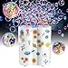 Panamalar Fireworks Bubble Machine Automatic Bubble Blower for Kids 20000 Bubbles per Min 26 Holes Bubble Machine with Lights240ml Solution DIY Sticker Bubble Maker Toys for Outdoor Party Wedding - Image 2