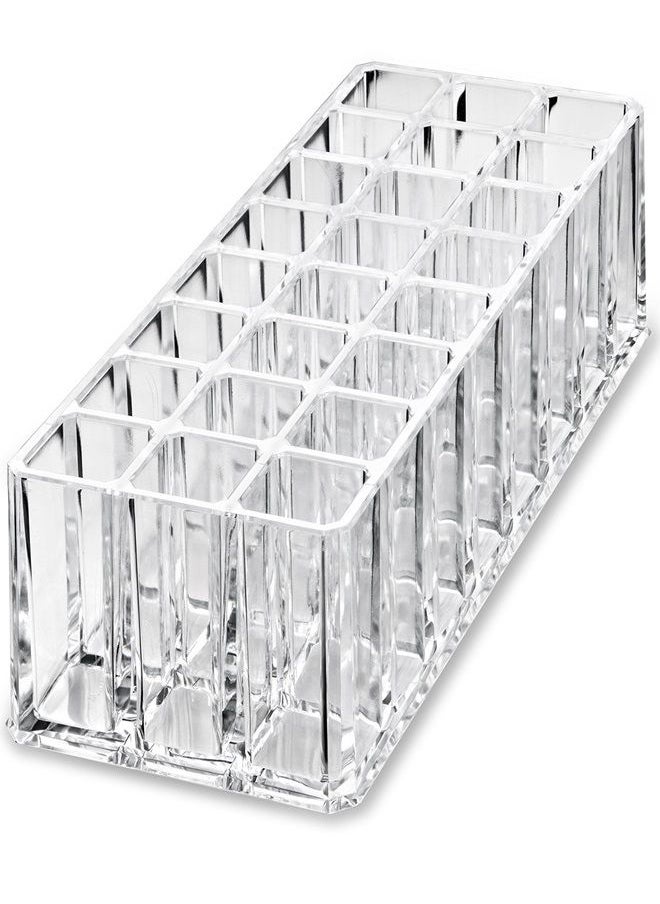 BY ALEGORY byAlegory Acrylic Eye Mascara Organizer Beauty Makeup Holder 24 Space Organization Container Storage For Tall Tubes Refillable Container - Clear  - Image 2