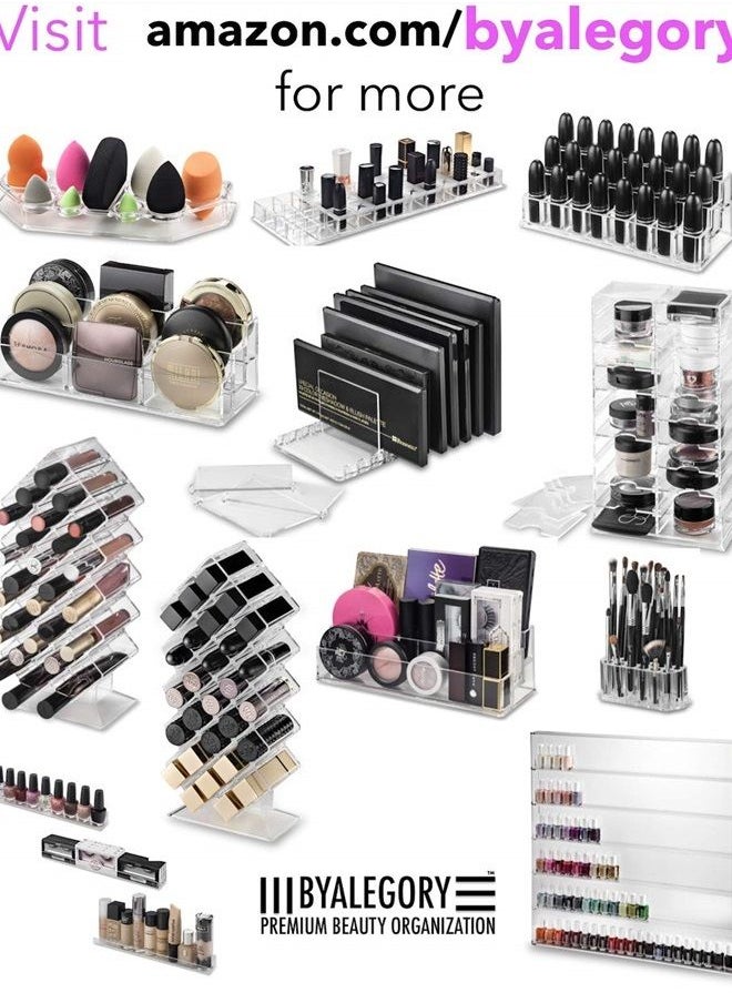 BY ALEGORY byAlegory Acrylic Eye Mascara Organizer Beauty Makeup Holder 24 Space Organization Container Storage For Tall Tubes Refillable Container - Clear  - Image 5