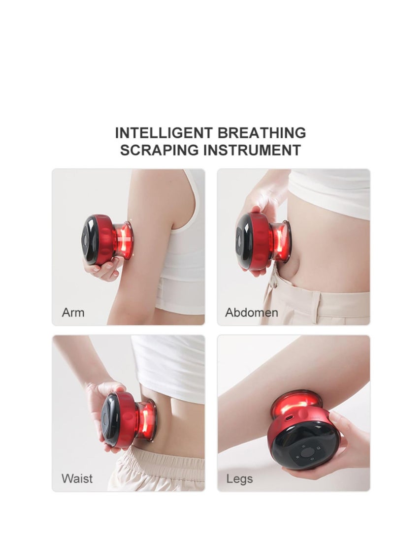 مجموعة حجامة كهربائية الة علاج الحجامة الكهربائية الذكية بضوء احمر , مدلك قابل لاعادة الشحن للرقبة والظهر - Image 2