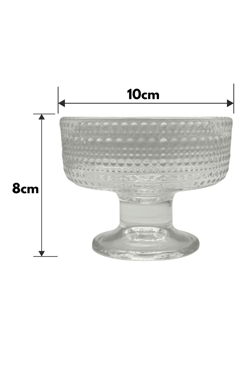 AL-GANNAS 8-Piece Crystal Glass Dessert Bowl Set with Base | Premium Cups for Sweets & Ice Cream - Image 3