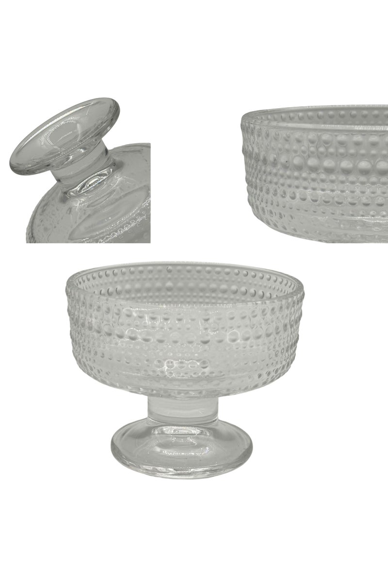 AL-GANNAS 8-Piece Crystal Glass Dessert Bowl Set with Base | Premium Cups for Sweets & Ice Cream - Image 4