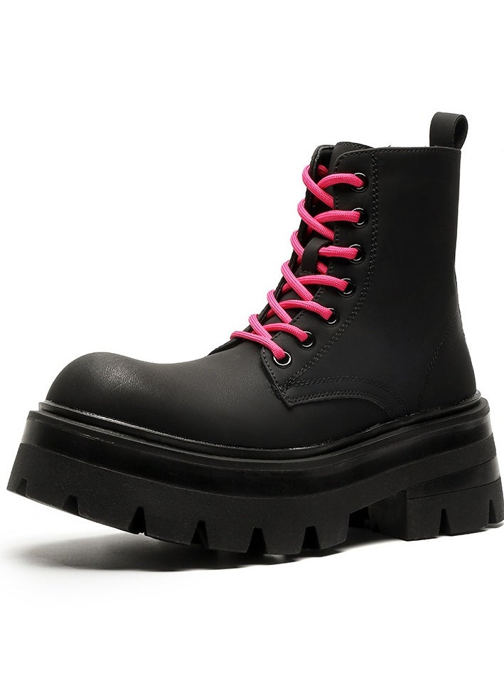 Warrior - New Youth Fashion Thick Sole High Top Boots - Image 1