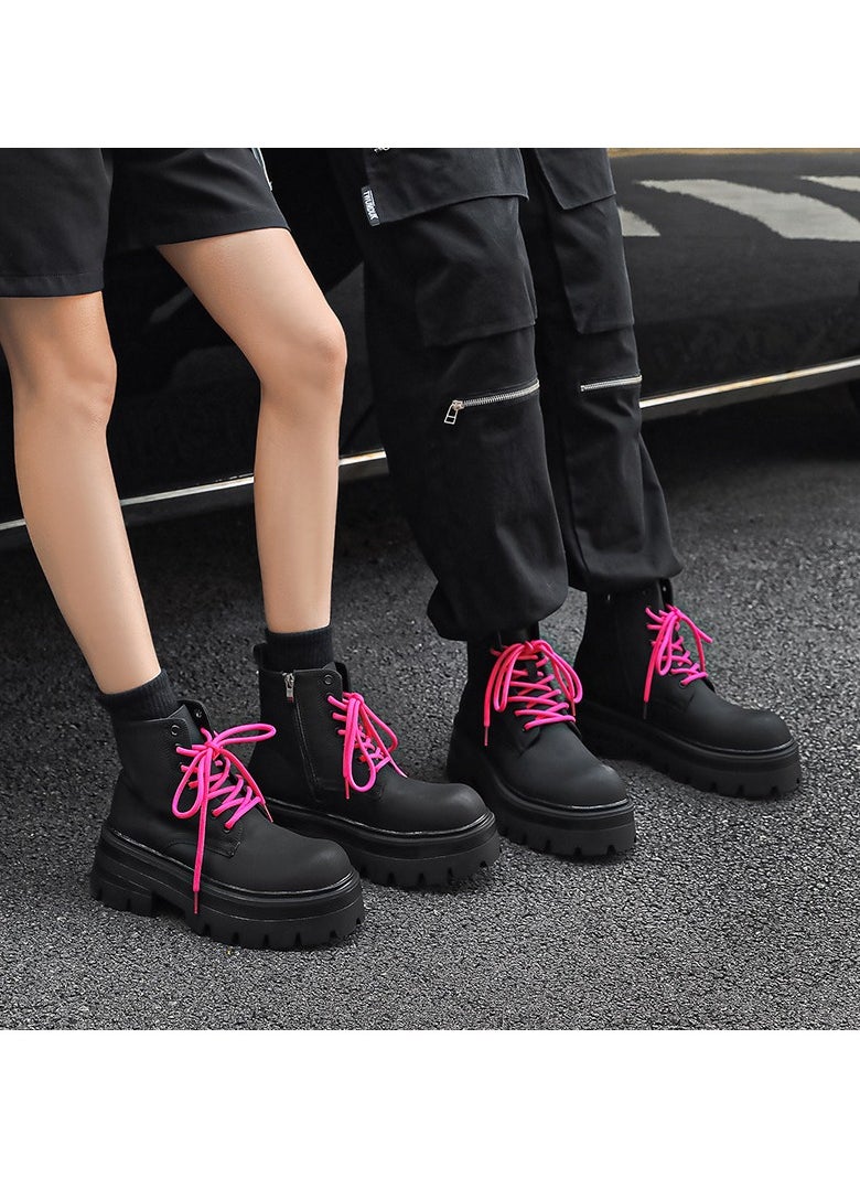 Warrior - New Youth Fashion Thick Sole High Top Boots - Image 1