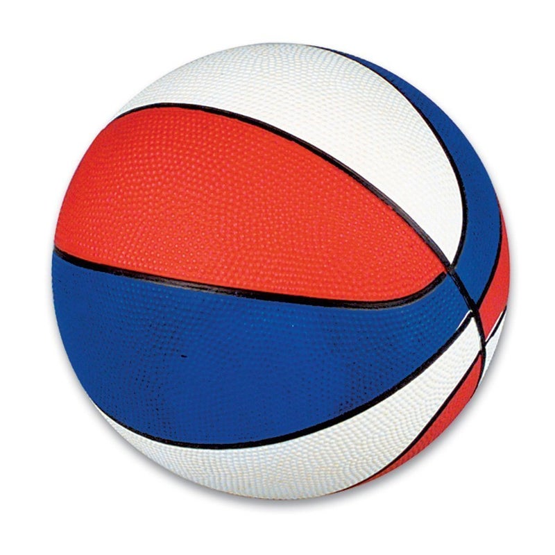 Rhode Island Novelty 7 Inch Red White Blue Mini Basketballs Pack of 5
