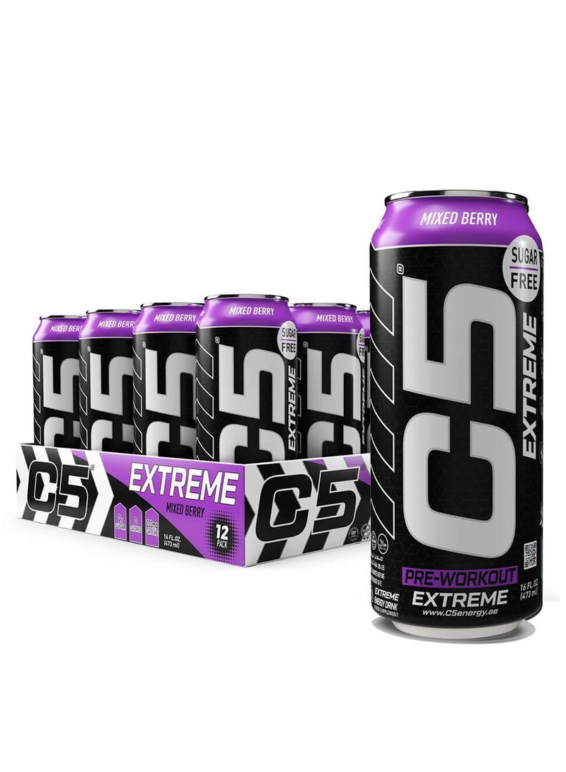 C5 EXTREME Sugar Free Mixed Berry 473ml (Pack of 12) - Image 1