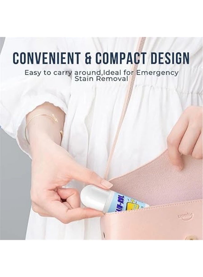 Cotton Clothes Stain Remover Roll Bead,Stain Remover Roller-Ball Cleaner, Portable No-Wash Instant Stain Remover Pen for Clothes And Fabric - Image 3