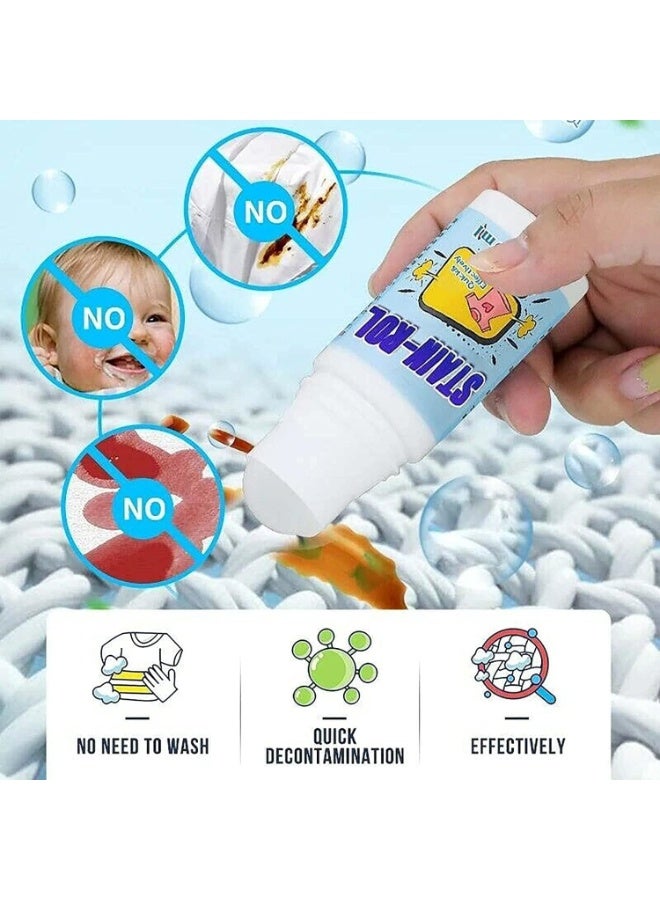 Cotton Clothes Stain Remover Roll Bead,Stain Remover Roller-Ball Cleaner, Portable No-Wash Instant Stain Remover Pen for Clothes And Fabric - Image 5
