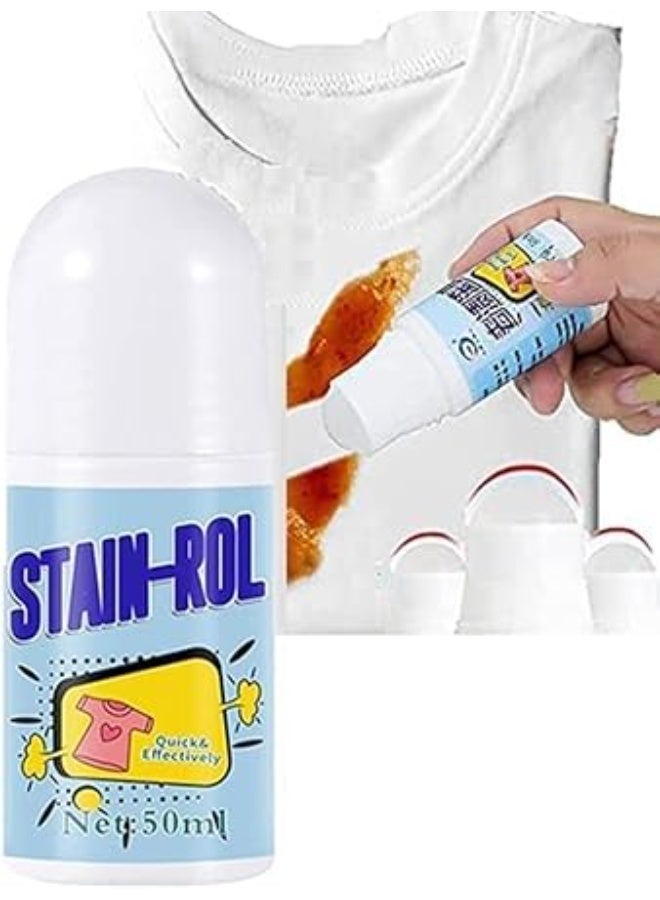 Cotton Clothes Stain Remover Roll Bead,Stain Remover Roller-Ball Cleaner, Portable No-Wash Instant Stain Remover Pen for Clothes And Fabric - Image 1