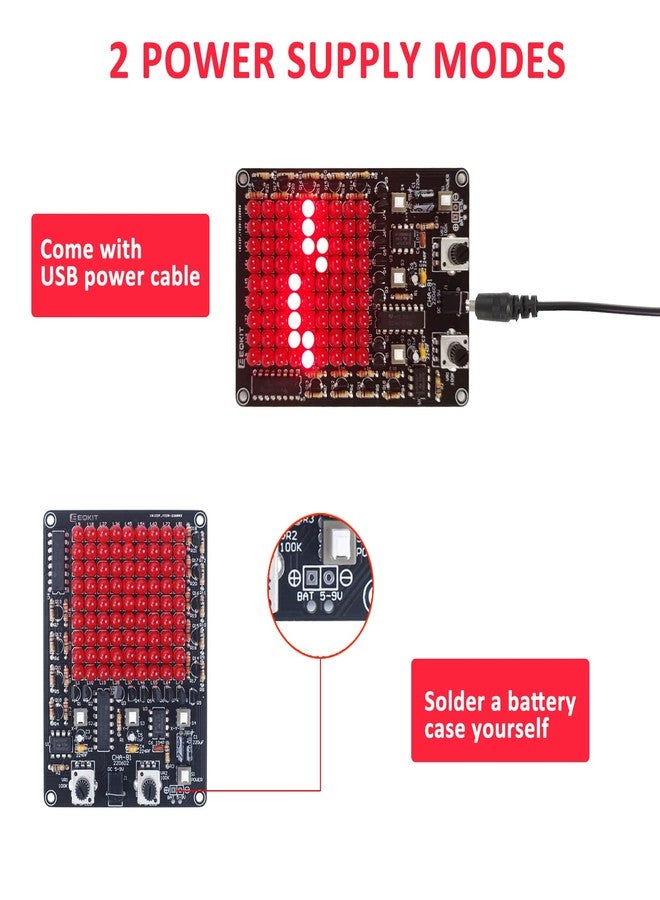 IS Soldering Learning Kit, ICSTATION LED Soldering Practice Kit With Knob Control LED Light Kit Soldering Project for Back to School Students STEM Teaching and Learning Education - Image 4