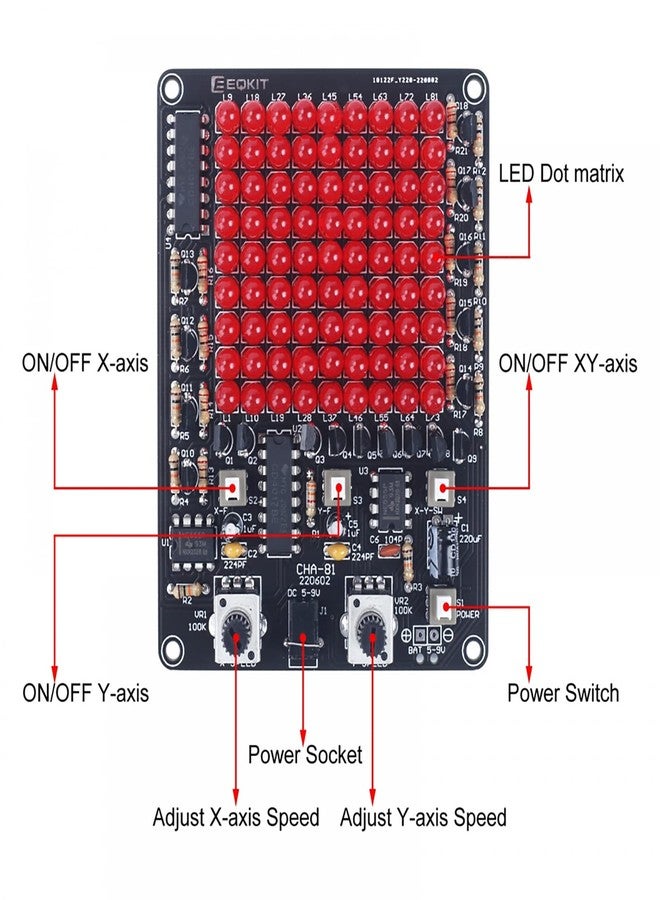 IS Soldering Learning Kit, ICSTATION LED Soldering Practice Kit With Knob Control LED Light Kit Soldering Project for Back to School Students STEM Teaching and Learning Education - Image 3
