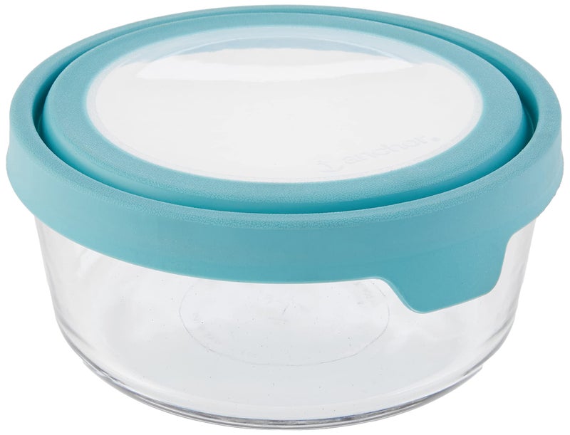 Anchor Hocking TrueSeal 10-piece Glass Food Storage Containers with Airtight Lids, Mineral Blue - Image 4