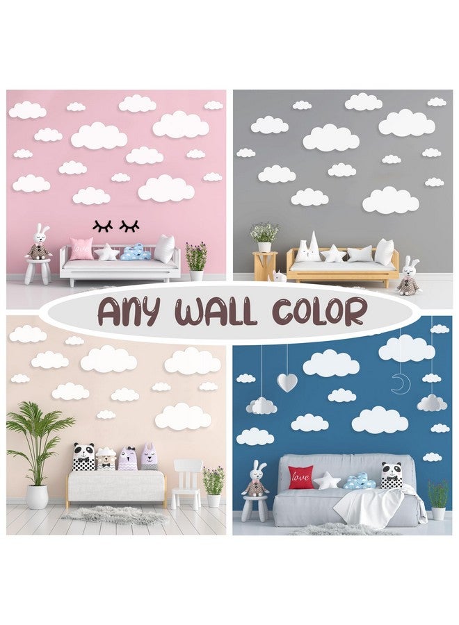 MAFOX Clouds Wall Decals 12 inch Self Adhesive Removable Wallpaper Vinyl Sticker Large Decoration for Nursery Living Room Kids Baby Children Boys Girls Bedroom Decor Home Art Mural - Image 4