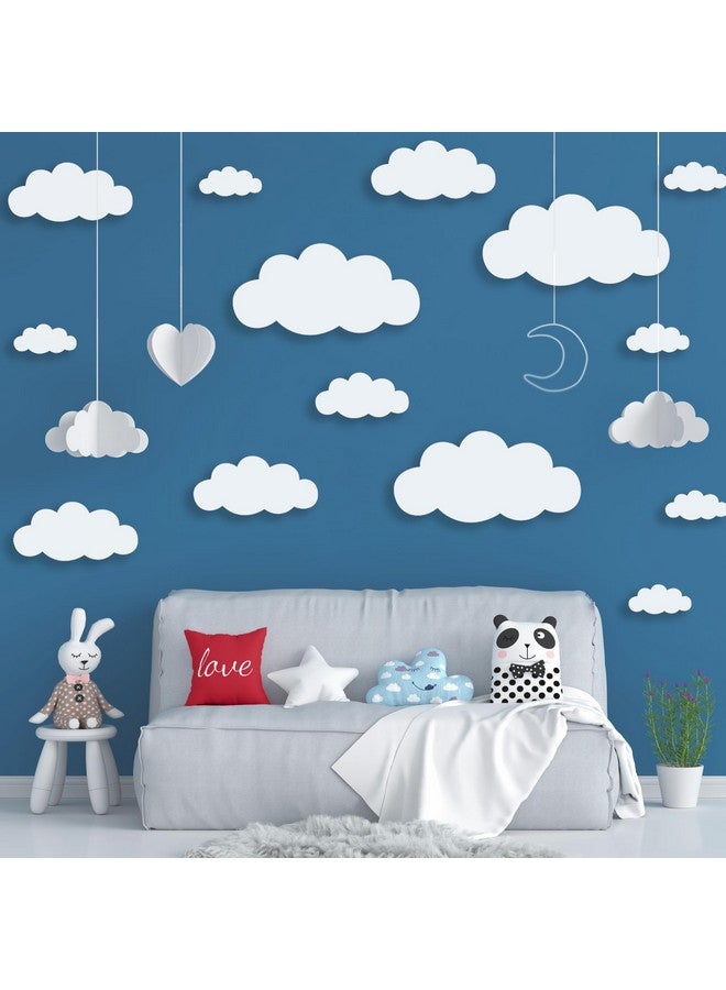 MAFOX Clouds Wall Decals 12 inch Self Adhesive Removable Wallpaper Vinyl Sticker Large Decoration for Nursery Living Room Kids Baby Children Boys Girls Bedroom Decor Home Art Mural - Image 1