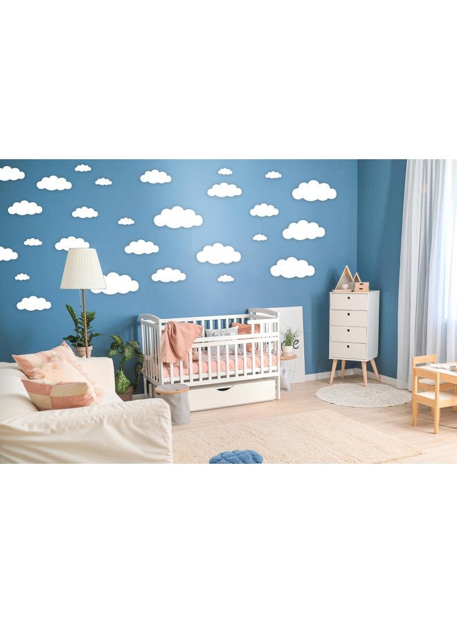 MAFOX Clouds Wall Decals 12 inch Self Adhesive Removable Wallpaper Vinyl Sticker Large Decoration for Nursery Living Room Kids Baby Children Boys Girls Bedroom Decor Home Art Mural - Image 2