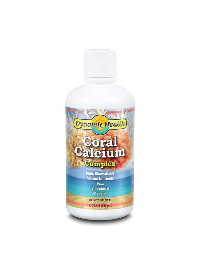 Dynamic Health Dynamic Health Coral Calcium Complex | Bone Health & PH Level Support | Easier Than Capsules, Liquid Supplement | with Magnesium | 32oz, 32 Serv  - Image 1