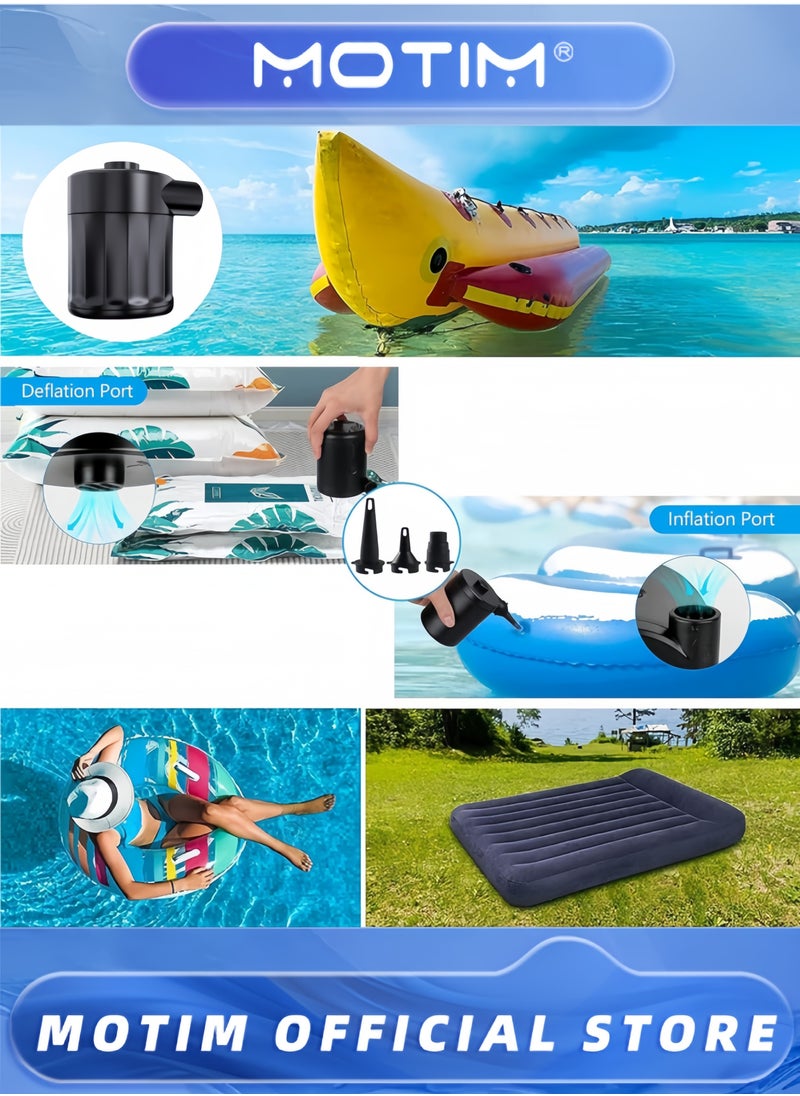 Motim Portable Air Pump for Inflatables with 4 Sizes Nozzle 4000mAh 5KPA for Paddling Pool Inflatables Mattress Airbed Pool Toy  - Image 2