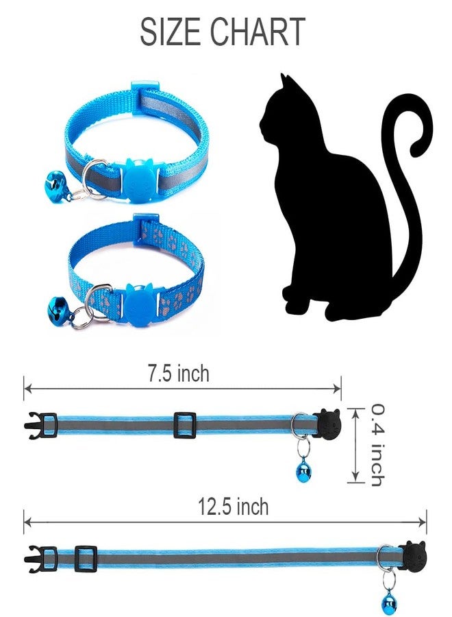 Weimostar Purple Reflective XS Cat Collar with Bell, 2 Pack Breakaway Kitten Collars Girl Cute Soft Quick Release Safety Buckle for XXS XSmall Extra Small Tiny Little Pets Female - Image 4