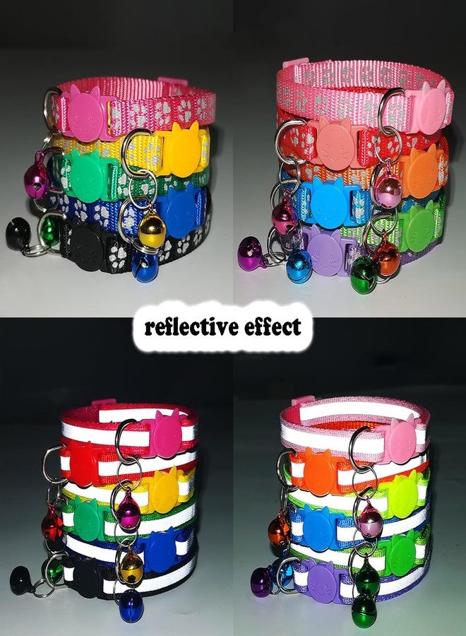 Weimostar Purple Reflective XS Cat Collar with Bell, 2 Pack Breakaway Kitten Collars Girl Cute Soft Quick Release Safety Buckle for XXS XSmall Extra Small Tiny Little Pets Female - Image 3