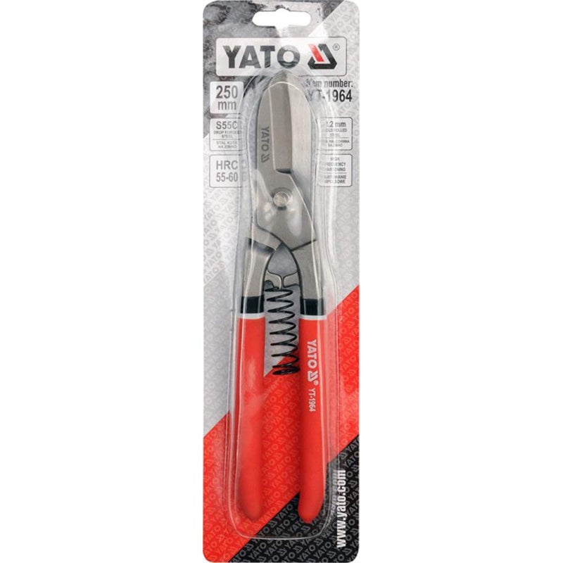 Yato YT1964 Tin Snips 260mmTin Snip CutterSize is 250mmCrMo headHardness 5662HRCIndustrial ToolsPower ToolsHand ToolsTin Snip ToolsCutting ToolsSnippers - Image 2