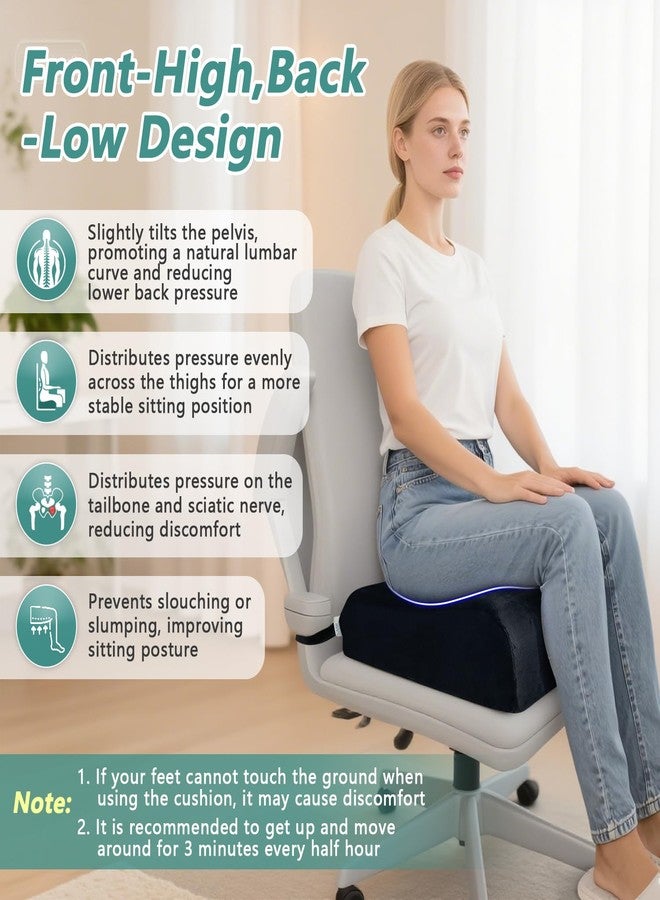 KAAMOS Adult Booster Seat Cushion for Chair, Extra Thick Lift Cushions for Elderly, Office Chair Booster Seat Riser Cushion Extra Firm Foam for Height, Seat Pad with Adjustable Strap for Office, Wheelchair - Image 3