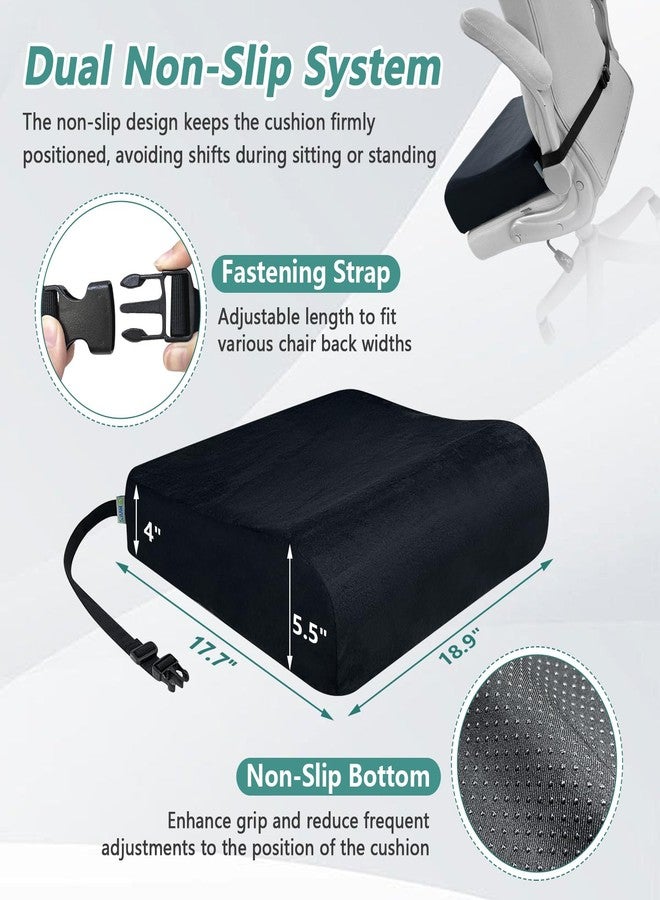 KAAMOS Adult Booster Seat Cushion for Chair, Extra Thick Lift Cushions for Elderly, Office Chair Booster Seat Riser Cushion Extra Firm Foam for Height, Seat Pad with Adjustable Strap for Office, Wheelchair - Image 4